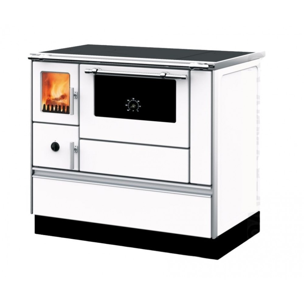 Küchenofen mit Backofen und Kochplatte Alfa Plam, Modell Dominant 90H Weiß, Leistung 6.5kW