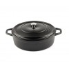 Gusseisen Topf Flach Solagio, Black Onyx, Ф26