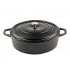 Gusseisen Topf Flach Solagio, Black Onyx, Ф28