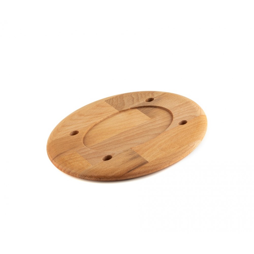 Holz untersetzer für ovale platte Hosse HSOISK1728, 17x28cm