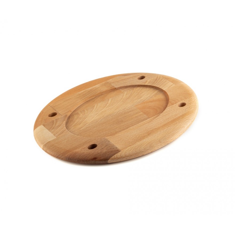 Holz untersetzer für ovale platte Hosse HSOISK2533, 25x33cm