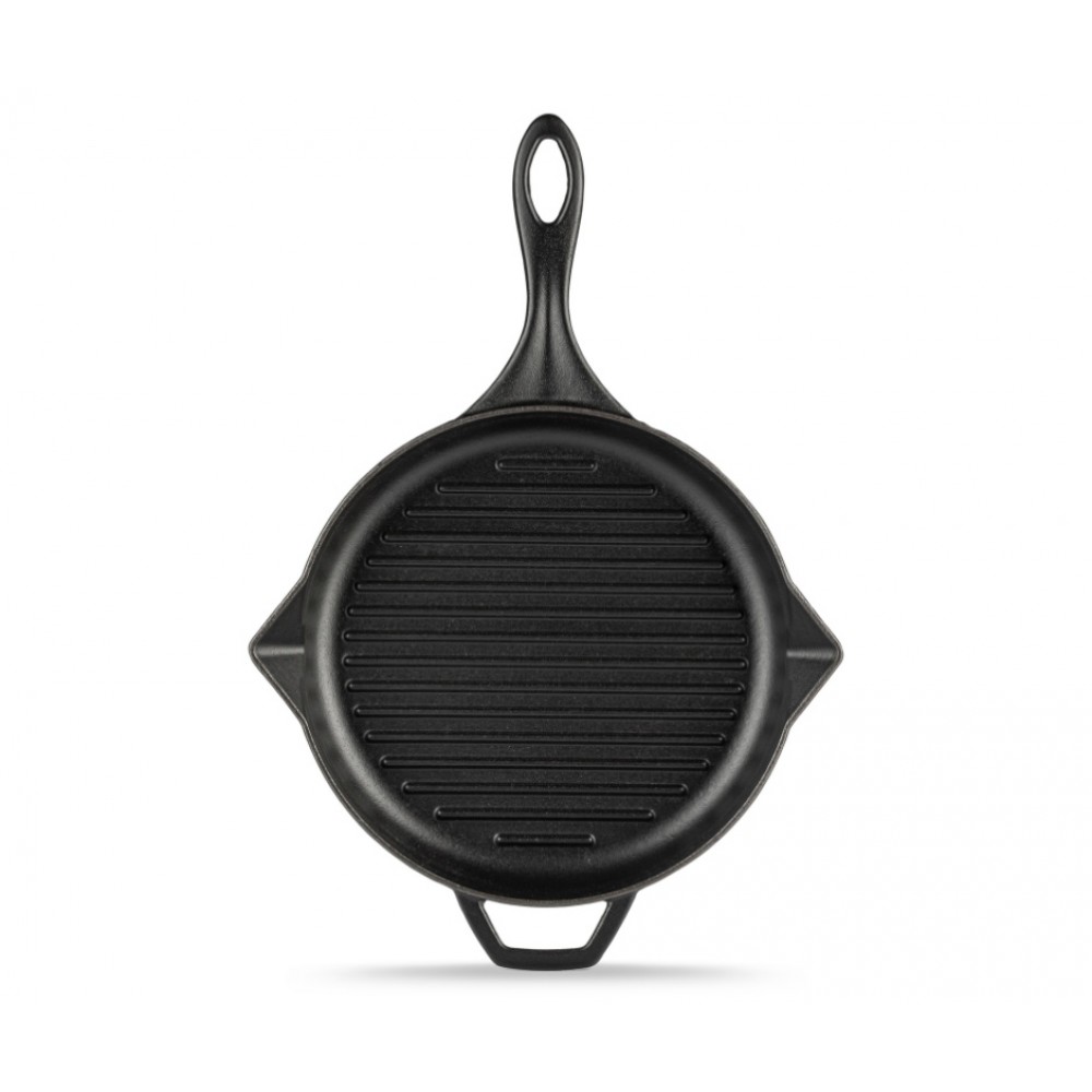 Emaillierte grillpfanne Gusseisen Hosse, Black Onyx, Ф28cm | Grillpfanne Gusseisen | Gusseisenpfanne |