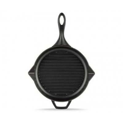 Emaillierte grillpfanne Gusseisen Hosse, Black Onyx, Ф28cm - Gusseisenpfanne