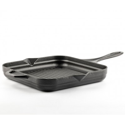 Emaillierte grillpfanne Gusseisen Hosse, Black Onyx, 28x28cm - Hosse