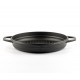 Emaillierte grillpfanne Gusseisen Hosse, Black Onyx, Ф22cm | Flache Gusseisenpfanne | Gusseisenpfanne |
