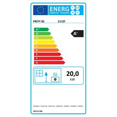 Kamineinsatz, Kamin Prity Modell CM2F, Gebläse, Gusseisentür, Leistung 20kW - Produktvergleich
