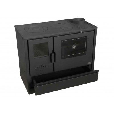 Küchenofen mit Backofen und Kochplatte Balkan Energy, Modell 4020 Bordeaux, Obere Platte aus Gusseisen, Leistung 7.9kW - Balkan Energy