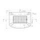 Gusseiserne Brennschale / Brennertopf für Pelletofen Ecoteck, Ravelli und andere, 143x106mm | Brennschale / Brennertopf Pelletofen | Pelletofen Ersatzteile |