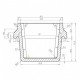 Gusseiserne Brennschale / Brennertopf für Pelletofen Arce und andere, 95x70mm | Brennschale / Brennertopf Pelletofen | Pelletofen Ersatzteile |