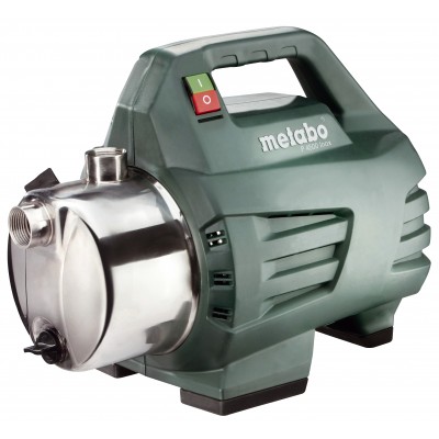 Wasserpumpe für den Garten für klares Wasser Metabo P 4500 INOX, 1", Leistung 1300 W, Fördermenge 75 l/min (4500 l/h), Förderhöhe 48 m - Zentralheizung