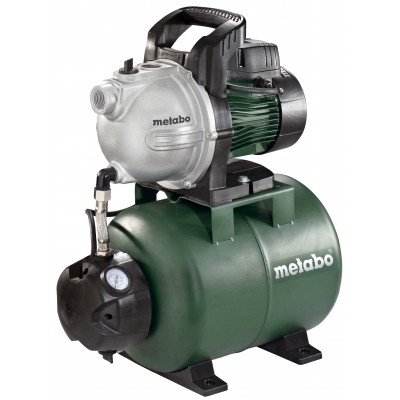 Hydrophor-Pumpe Metabo HWW 4000/25 G, Leistung 1100 W, Fördermenge 4000 l/h, Förderhöhe 46 m, Kesselvolumen 24 l - Zentralheizung