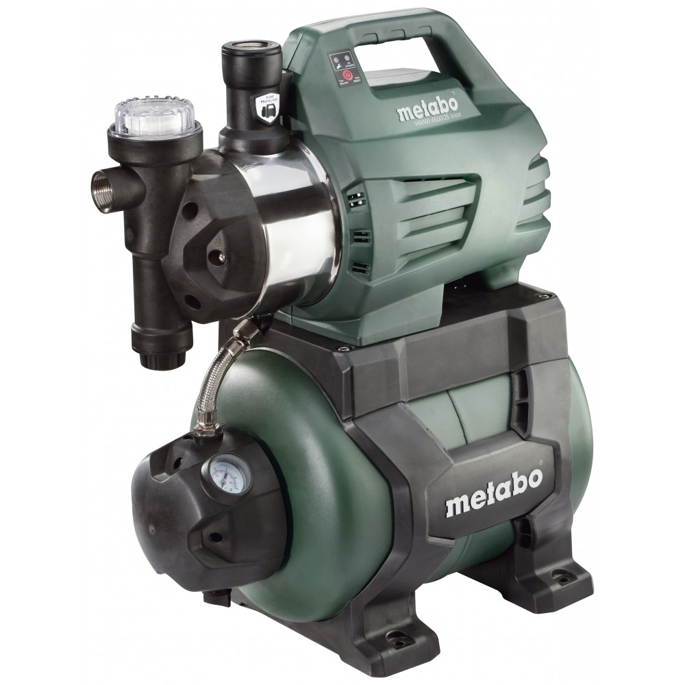 Einphasige Hydrophor-Pumpe METABO HWWI 4500/25 Inox, Leistung 1300 W, Fördermenge 4500 l/h, Förderhöhe 48 m, Kesselvolumen 24 l | Hydrophor | Wasserpumpen |
