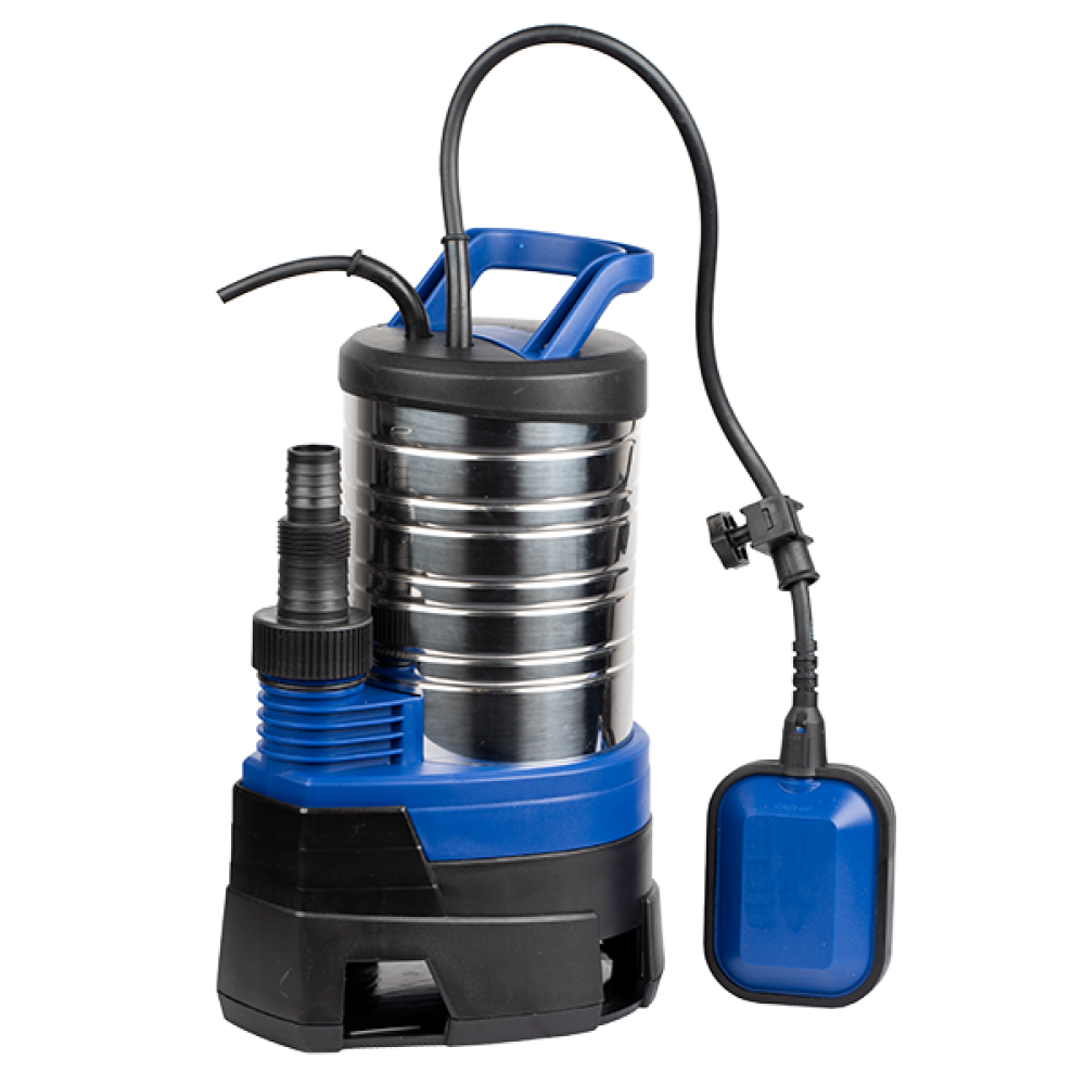 Entwässerungspumpe für Schmutzwasser Gmax mit externem Schwimmerschalter und Edelstahlgehäuse – Fördermenge 13,5 m³/h, Leistung 0,75 kW, Förderhöhe 8 m | Elektrische Wasserpumpen | Wasserpumpen |