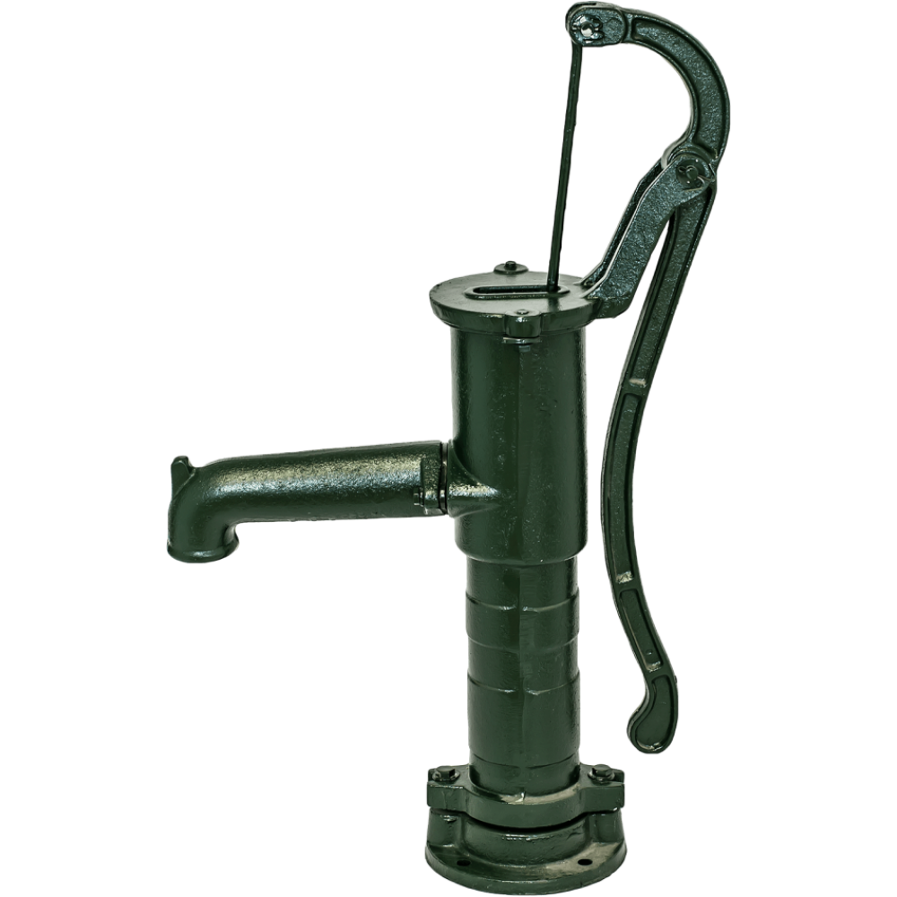 Handwasserpumpe, manuell, Hydro-Fix, grün, Länge 660 mm, Gusseisen, Größe 1 1/4″