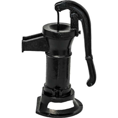 Handwasserpumpe, manuell, Hydro-Fix, schwarz, kurz – Länge 390 mm, Gusseisen, Größe 1 1/4″ - Zentralheizung