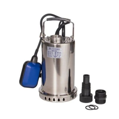 Entwässerungspumpe mit externem Schwimmerschalter und Edelstahlgehäuse Electromash QDS-750C, Leistung 750 W, Fördermenge 200 l/min, Förderhöhe 11 m, Auslass 1″ - Zentralheizung