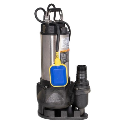 Entwässerungspumpe Electromash WQ 1100 Professional mit externem Schwimmerschalter und Edelstahlgehäuse, Leistung 1,1 kW, Fördermenge 24.000 l/h, Förderhöhe 10 m, Auslass 2″ - Zentralheizung