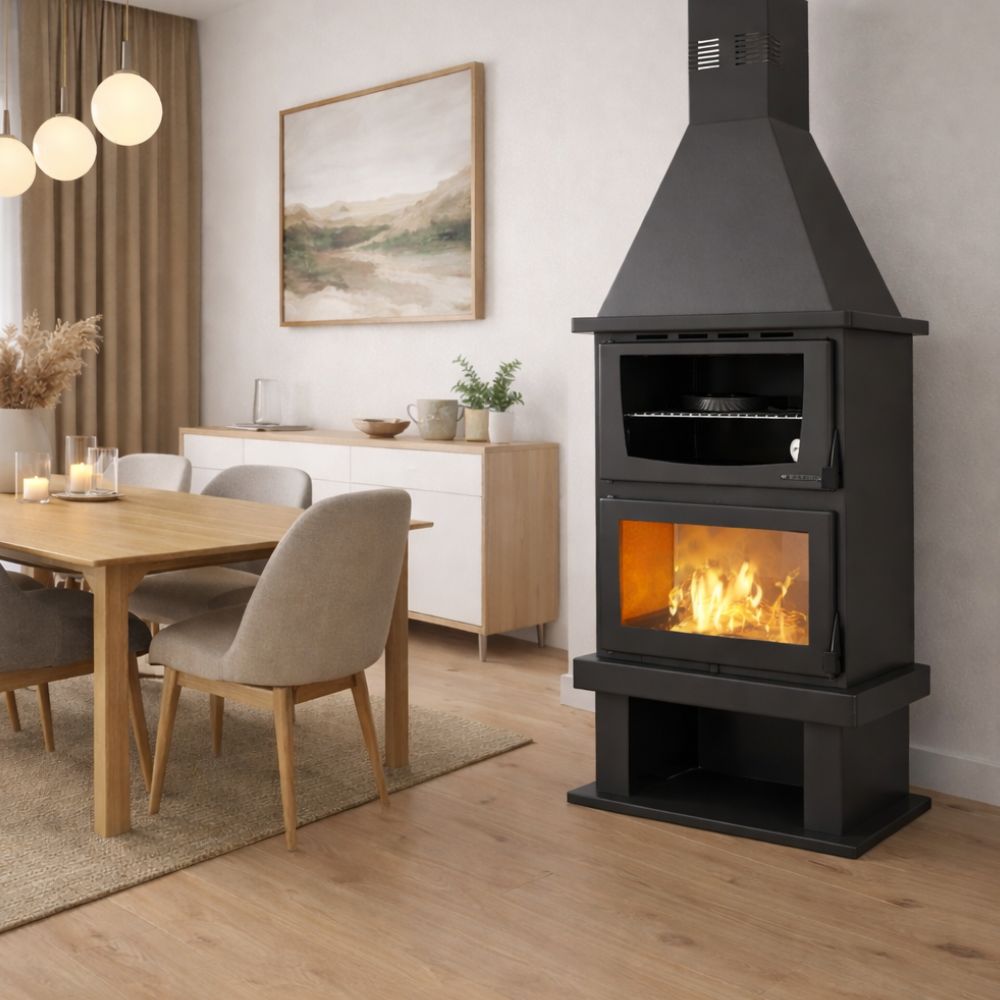 Kaminofen, Holzofen mit Backfach Balkan Energy FS AERO 90-50, 20.12kW | Holzofen | Kaminofen |