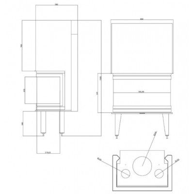 Kamineinsatz, Kamin Balkan Energy ATS AIR PANORAMA 800, 16.04kW - Produktvergleich