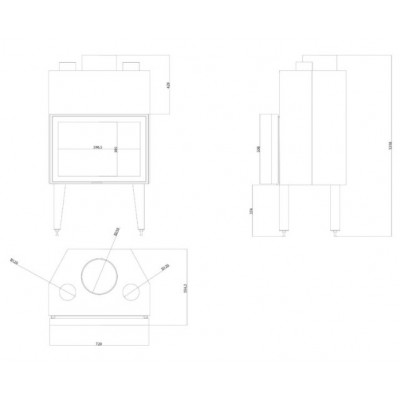 Kamineinsatz, Kamin Balkan Energy ATS STABLE AIR 700, mit Luftkanälen, 14.8kW - Produktvergleich