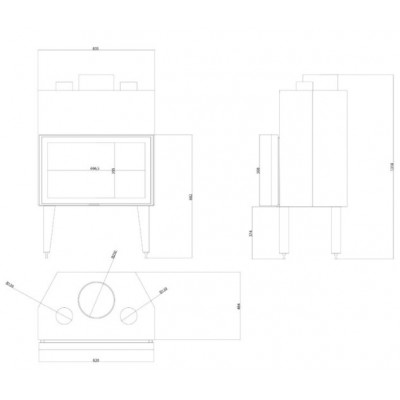 Kamineinsatz, Kamin Balkan Energy ATS STABLE AIR 800, mit Luftkanälen, 15.95kW - Produktvergleich