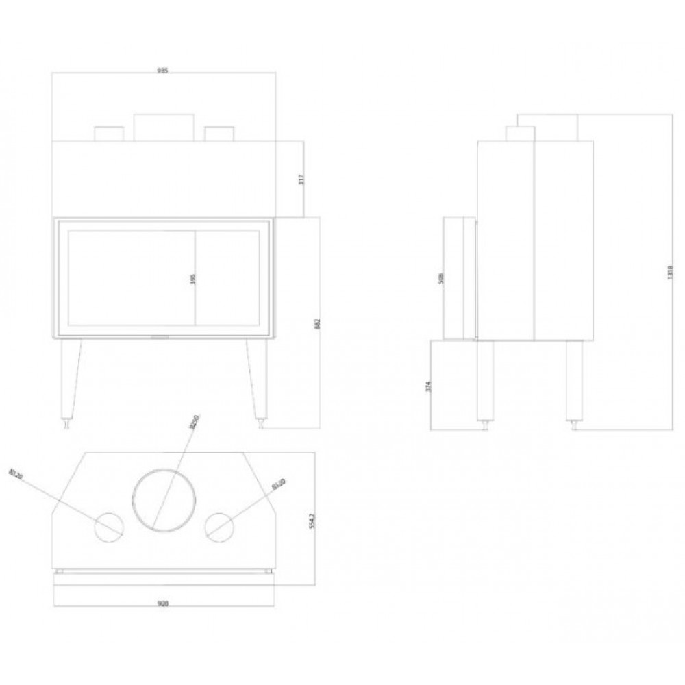 Kamineinsatz, Kamin Balkan Energy ATS STABLE AIR 900, mit Luftkanälen, 19.59kW | Kamineinsatz | Kamin |