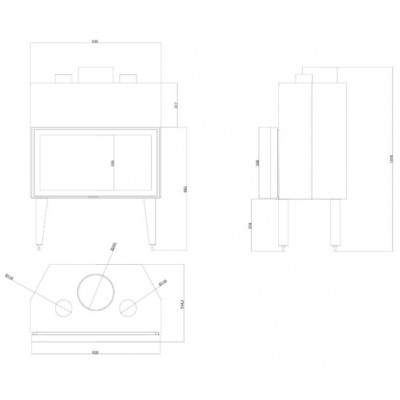 Kamineinsatz, Kamin Balkan Energy ATS STABLE AIR 900, mit Luftkanälen, 19.59kW - Produktvergleich