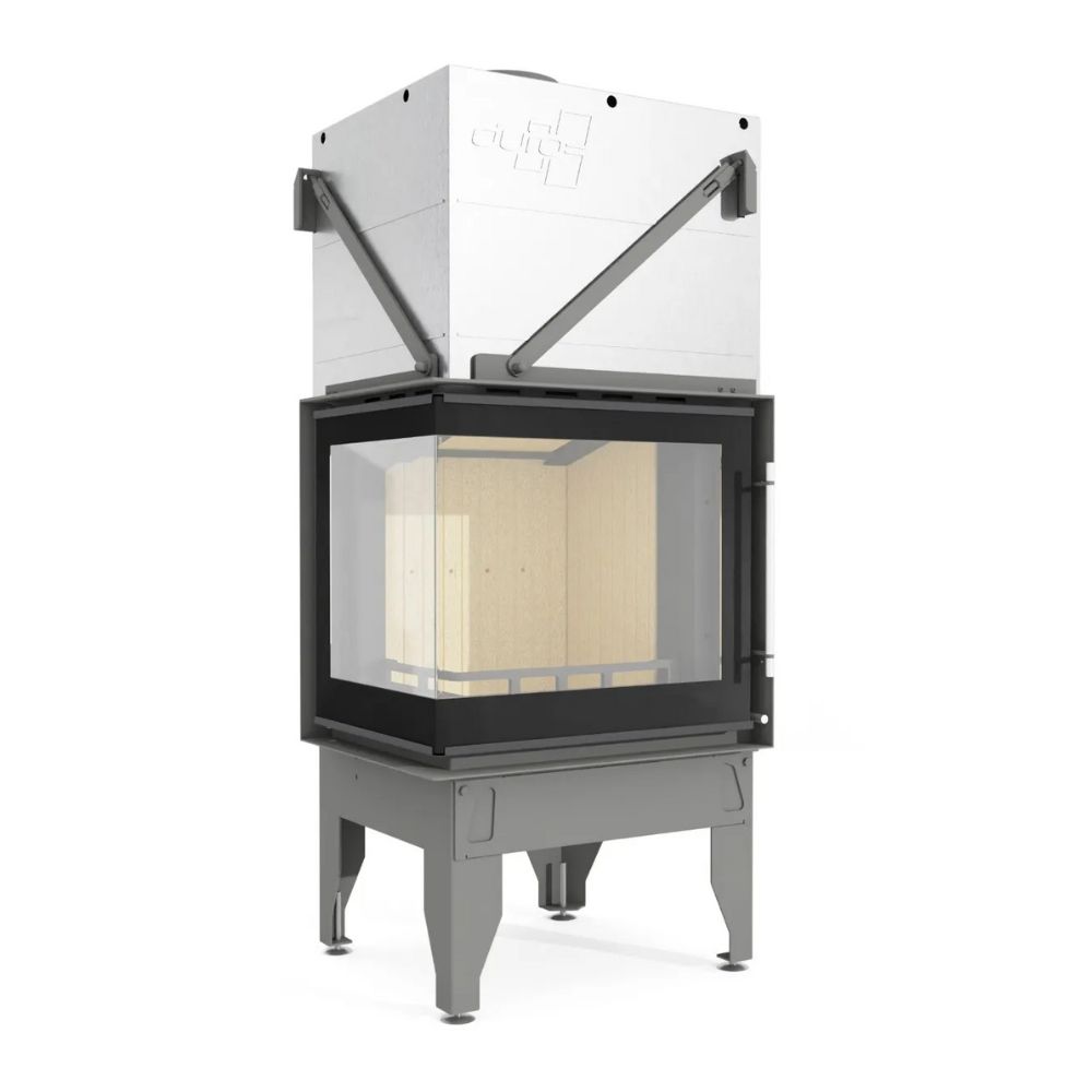 Kamin UNIFLAM 660 DURO mit Luftkanälen und Luftzufuhr, linke Seite, 10 kW | Kamineinsatz | Kamin |