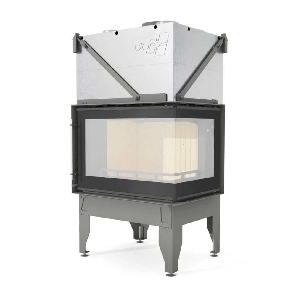 Kamin UNIFLAM 760 DURO mit Luftkanälen und Luftzufuhr, rechte Seite, 10,8 kW | Kamineinsatz | Kamin |