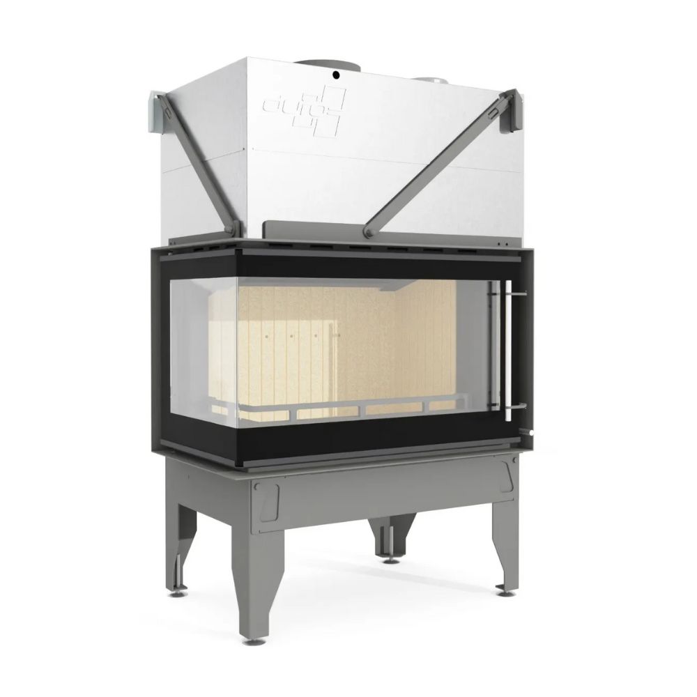 Kamin UNIFLAM 860 DURO mit Luftkanälen und Luftzufuhr, linke Seite, 14,1 kW | Kamineinsatz Modern | Kamin |