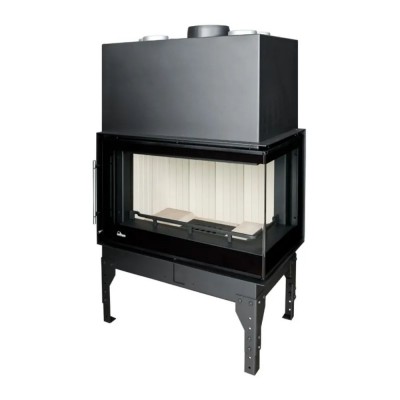 Kamin UNIFLAM 760 EVO PBS mit Luftkanälen und Luftzufuhr, gebogenes Glas, rechte Seite, 10 kW - Produktvergleich