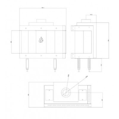 Gaskamin Balkan Energy GAS CORNER 70, 7.8kW - Gaskamin