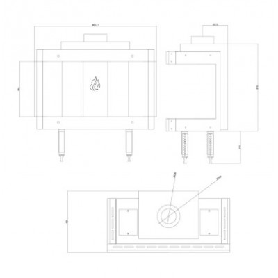 Gaskamin Balkan Energy GAS PANORAMA 70, 7.8kW - Gaskamin