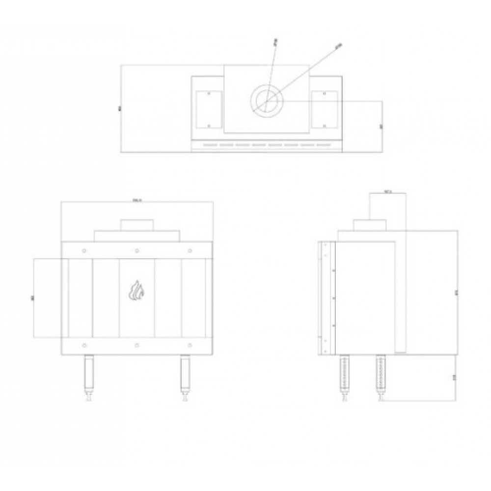 Gaskamin Balkan Energy GAS STRAIGHT 70, 7.8kW | Gaskamin | Kamin |