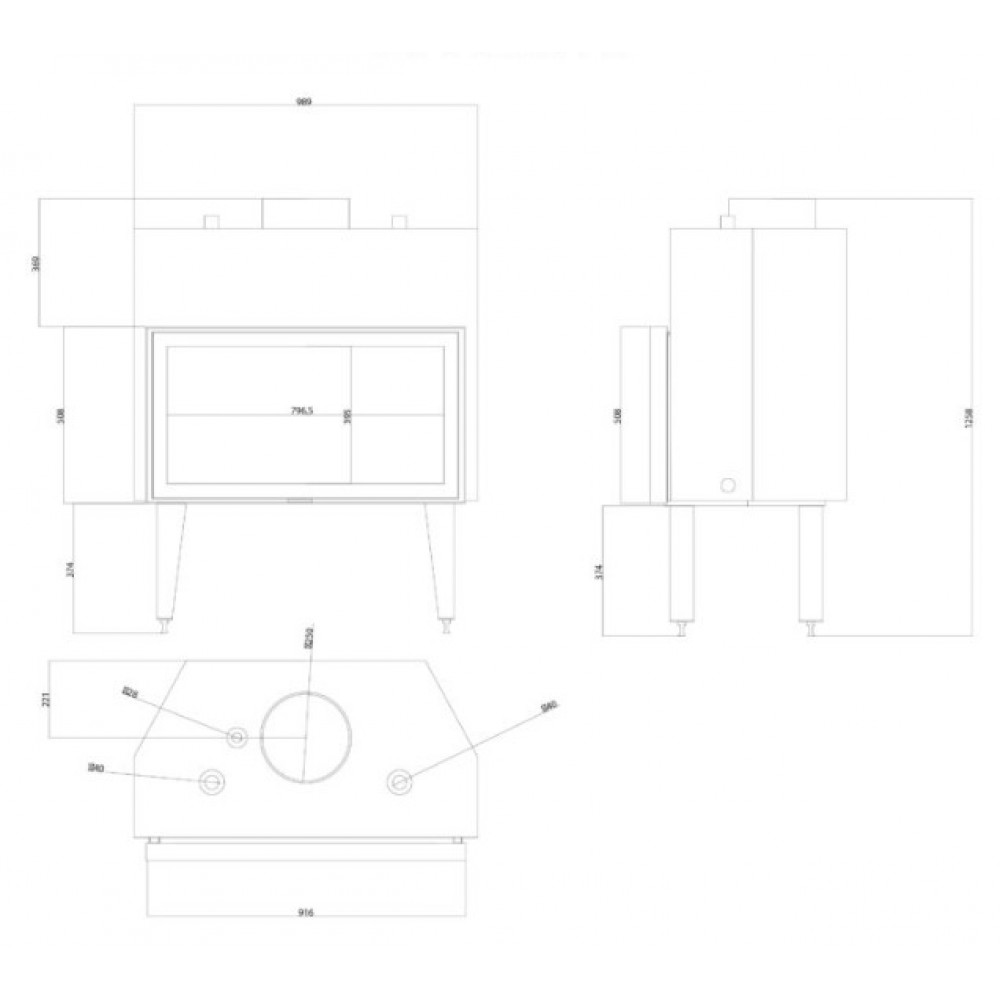 Kamineinsatz Wasserführend Balkan Energy ATS STABLE HYDRO 900, 32.2kW | Kamineinsatz | Kamin |