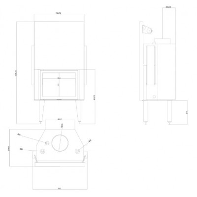 Kamineinsatz Wasserführend Balkan Energy ATS STRAIGHT HYDRO 700, 24.56kW - Produktvergleich