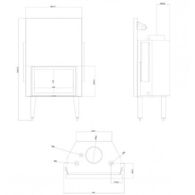 Kamineinsatz Wasserführend Balkan Energy ATS STRAIGHT HYDRO 800, 29.58kW - Produktvergleich