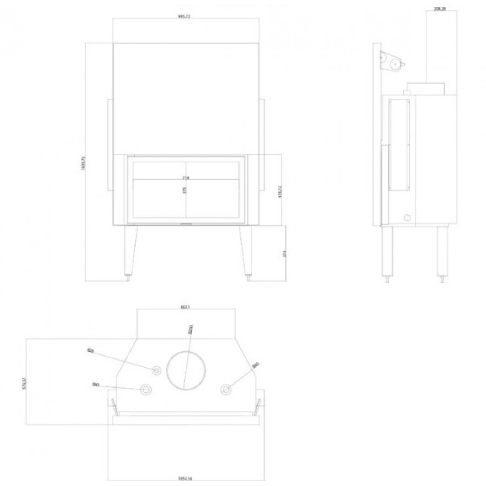 Kamineinsatz Wasserführend Balkan Energy ATS STRAIGHT HYDRO 900, 32.2kW | Kamineinsatz | Kamin |