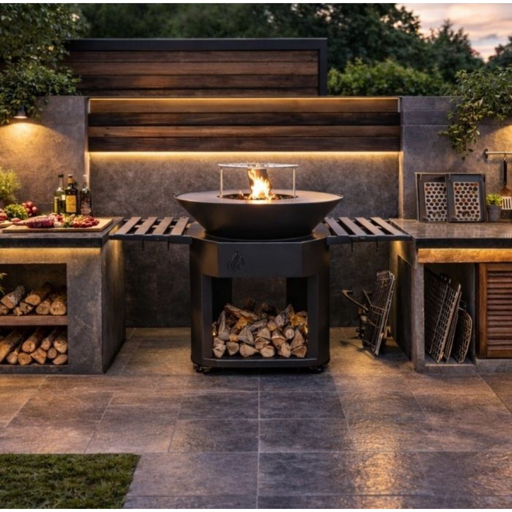 Holzkohlegrill aus Stahl Balkan Energy ROUND 920 |  |  |