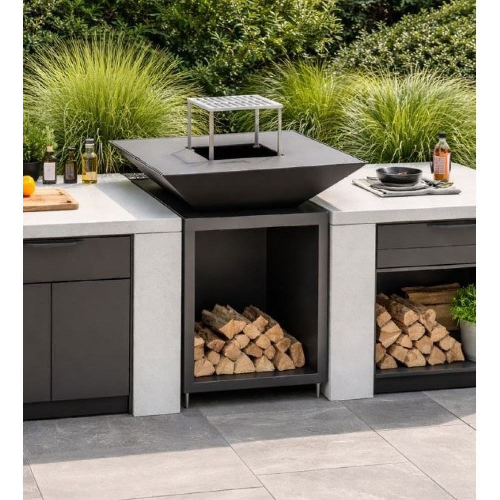 Holzkohlegrill aus Stahl Balkan Energy SQUARE 750 |  |  |
