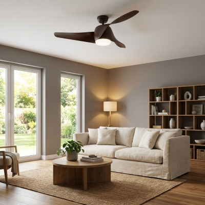 Deckenventilator mit LED-Beleuchtung und Fernbedienung Balkan Energy FANKVBR60G, Ф132, DC40W - Ventilatoren