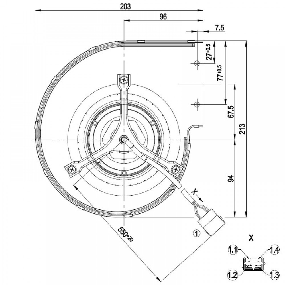 Radialventilator EBM, fließen 800 m³/h für Pelletofen Edilkamin, Karmek One, Andere | Pelletofen Ersatzteile | Ersatzteile |