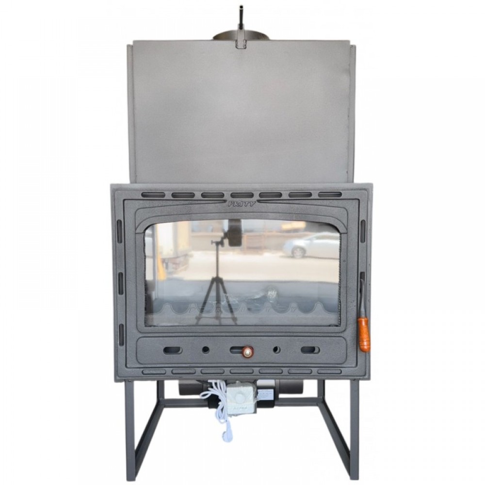 Kamineinsatz, Kamin Prity Modell C2F, Gebläse, Gusseisentür, Leistung 21kW | Kamineinsatz | Kamin |