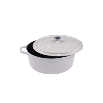 Gusseisen Topf Tiefer Solagio, Ivory, Ф12 - Gusseisen Topf