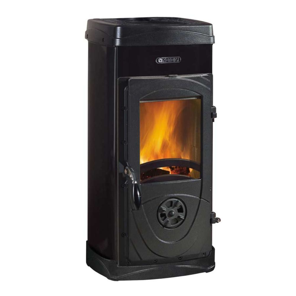 Italienischer Kaminofen Gusseisen La Nordica Super Junior Schwarz, 5.7kW |  |  |