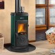 Italienischer Kaminofen Gusseisen La Nordica Super Junior Grün, 5.7kW |  |  |
