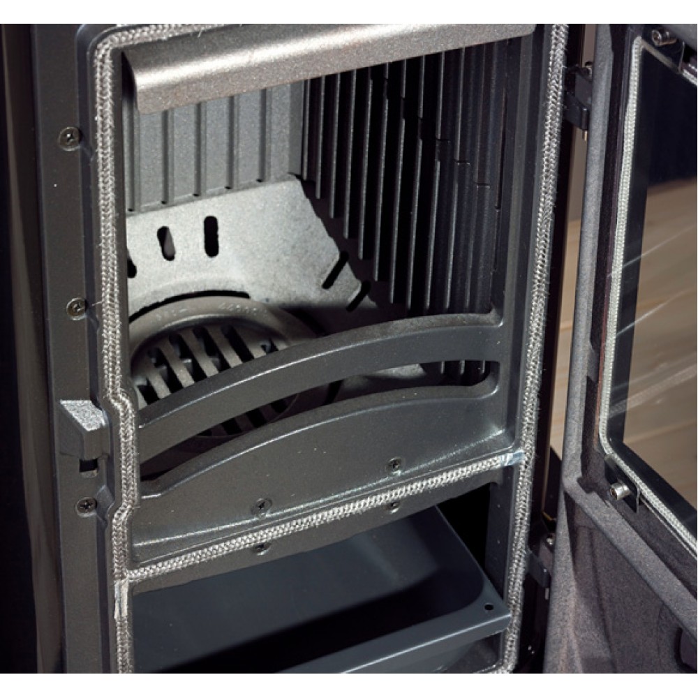 Italienischer Kaminofen Gusseisen La Nordica Super Junior Grün, 5.7kW |  |  |