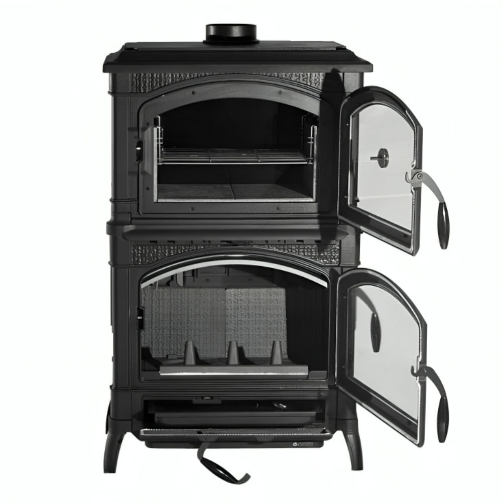 Italienischer Gusseisen-Kaminofen, Holzofen mit Backfach La Nordica Isotta Forno, 9.7kW | Holzofen | Kaminofen |