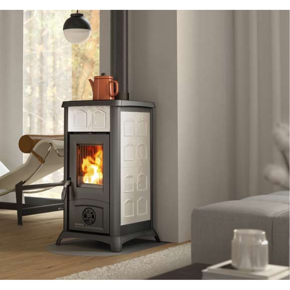 Italienischer Kaminofen, Holzofen La Nordica Gemma Weiß, 6.5kW | Holzofen | Kaminofen |