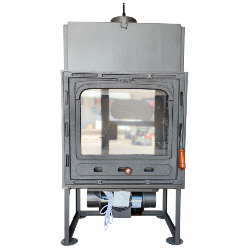 Kamineinsatz, Kamin Prity Modell CMF, Gebläse, Gusseisentür, Leistung 15kW | Kamineinsatz | Kamin |